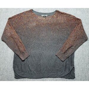 United States Sweaters Womens XL Gray Rainbow Crew Neck Long Sleeve Pullover New